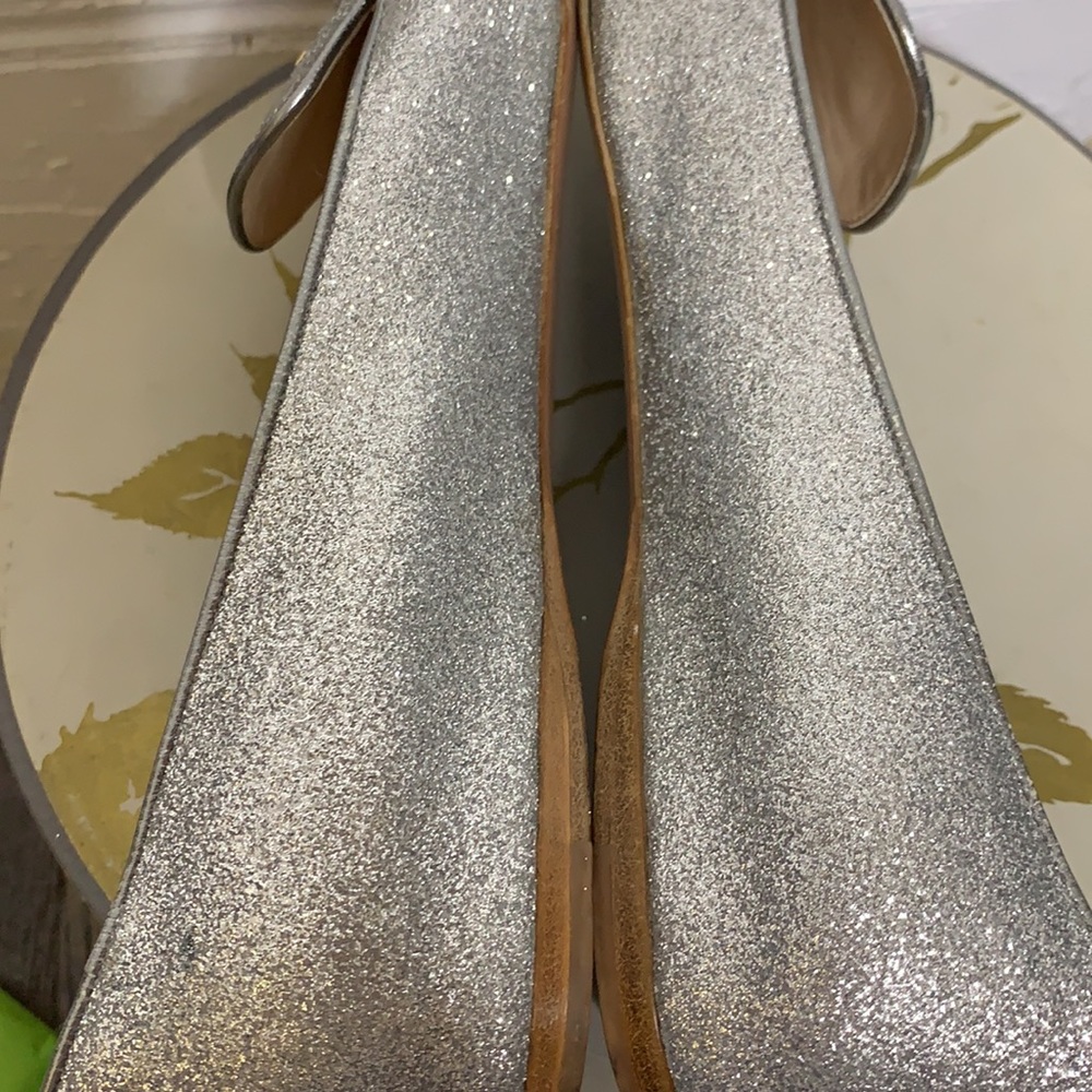 Vintage Prada Silver Sparkle Flat Loafers - Picture 10 of 16